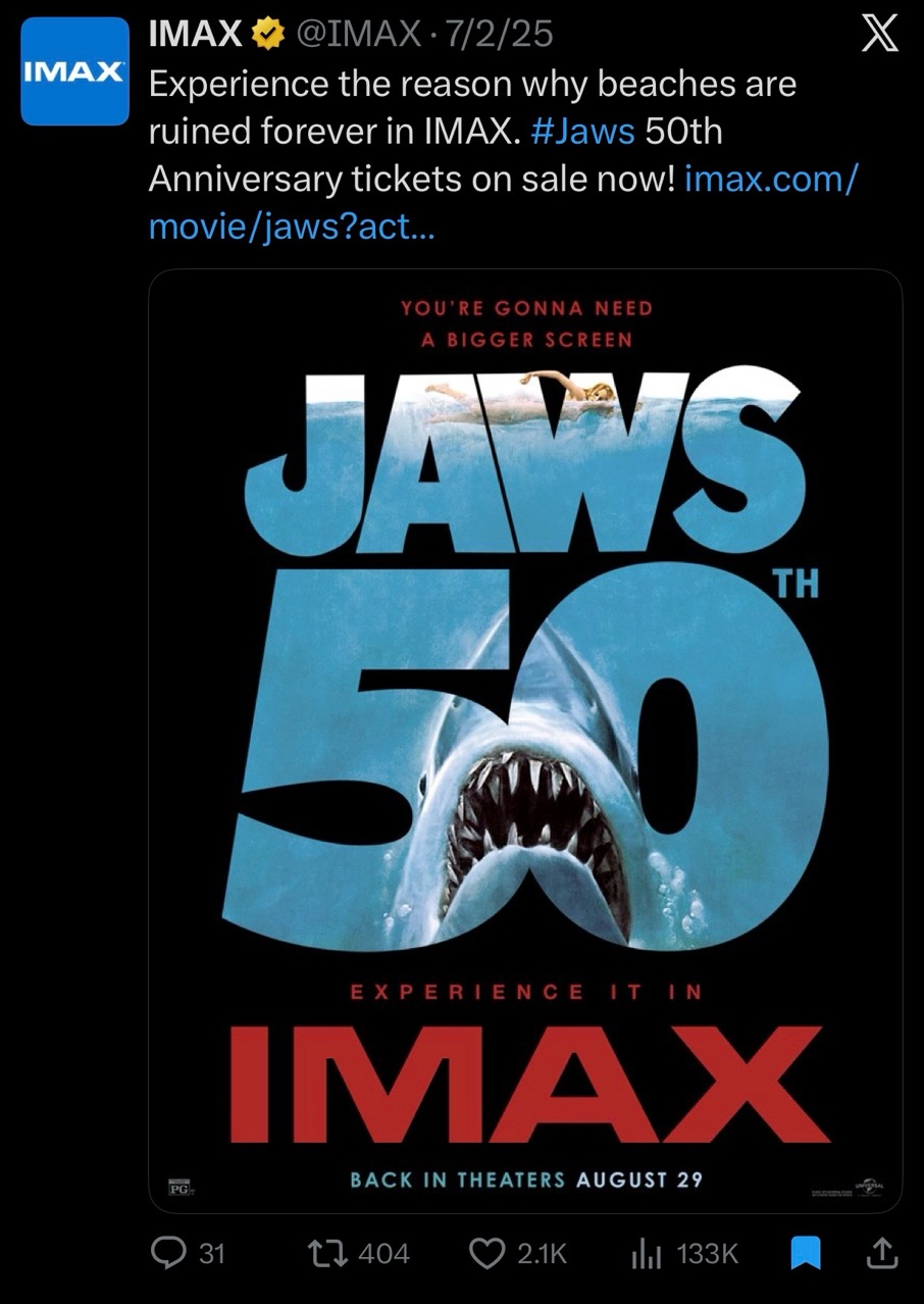 IMAX Jaws Twitter