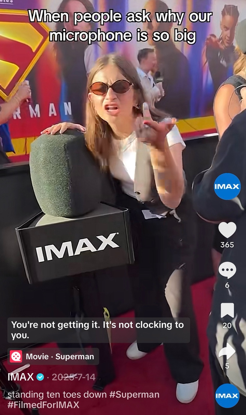 IMAX Superman microphone