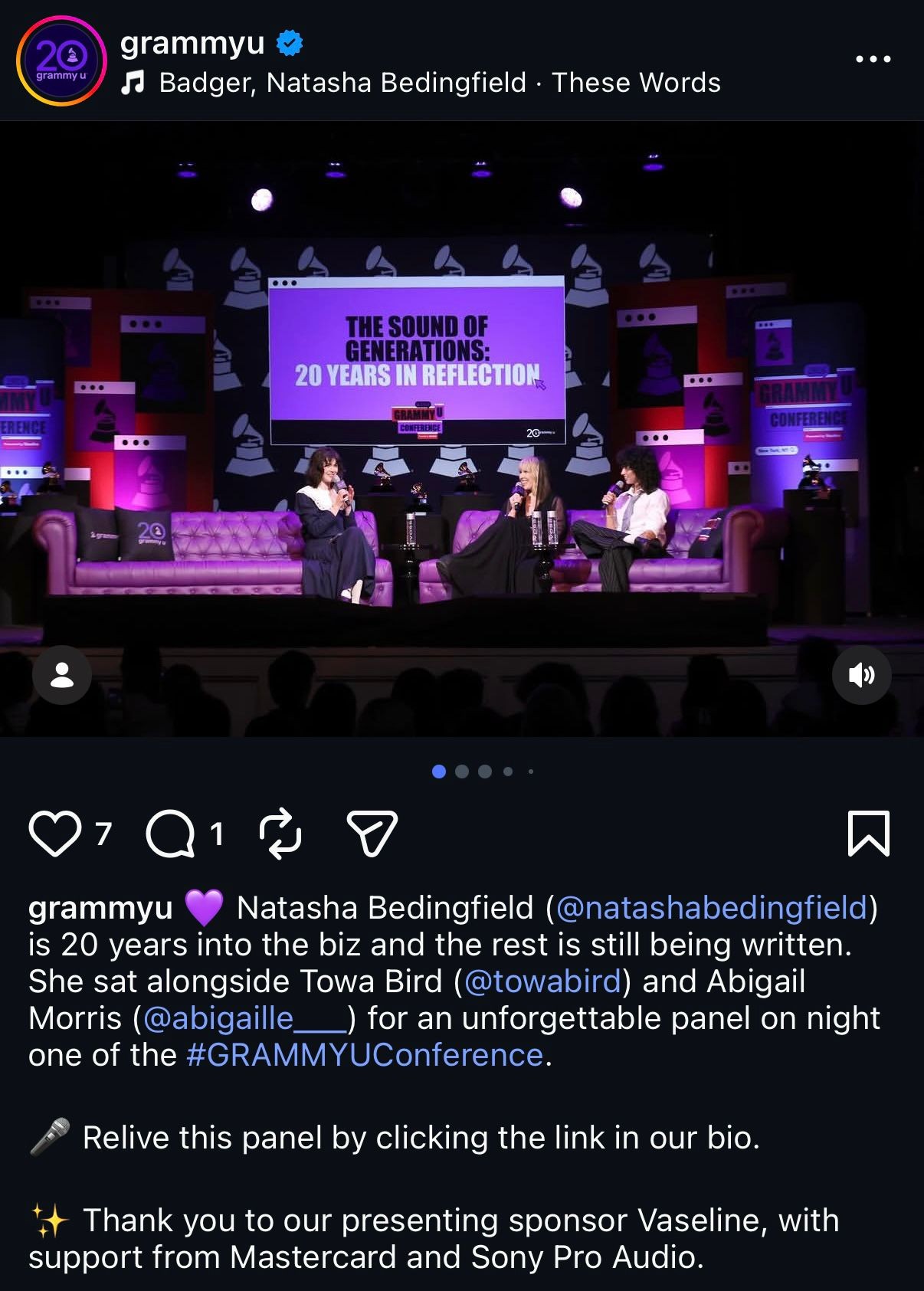 Natasha Bedingfield, Towa Bird and Abigail Morris panel
