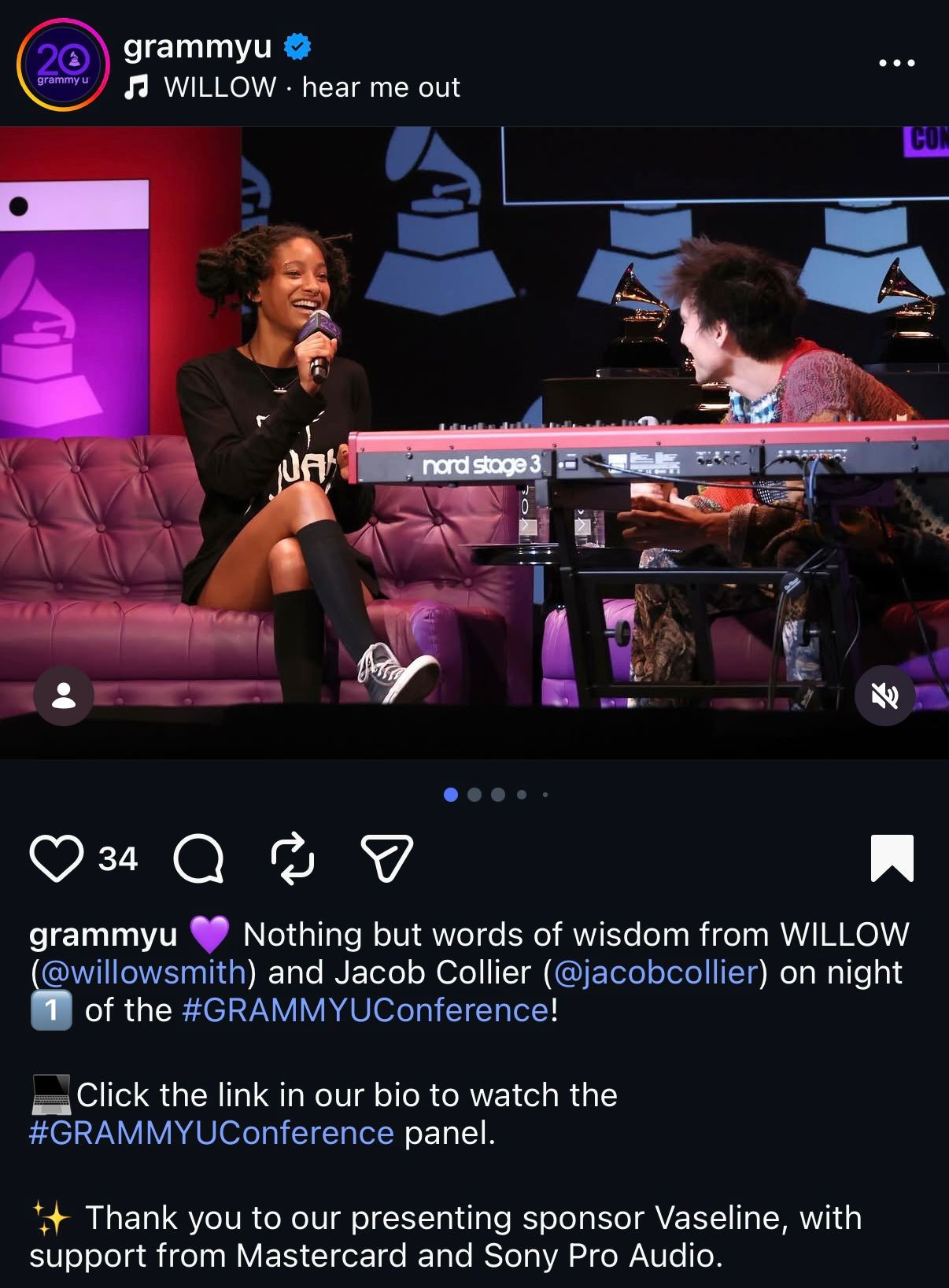 WILLOW and Jacob Collier at GRAMMY U Conference